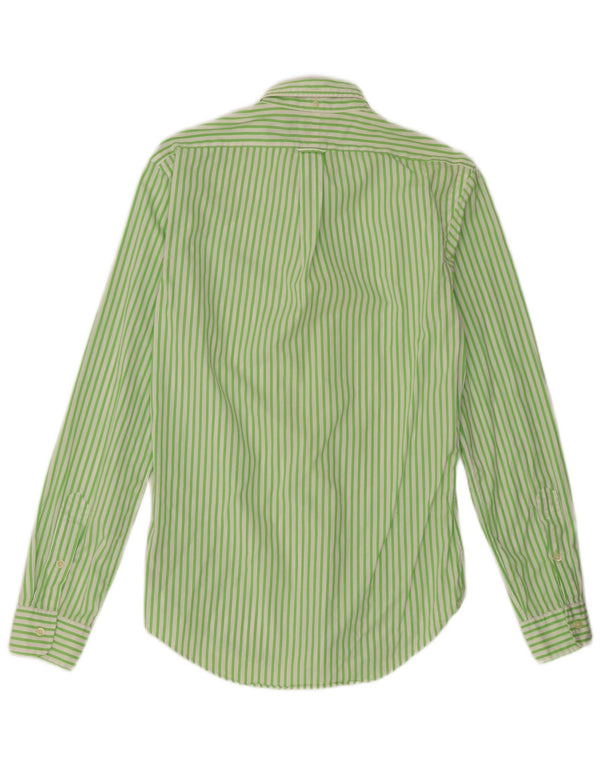 Polo Ralph Lauren Camicia slim fit da uomo piccola in cotone gessato verde