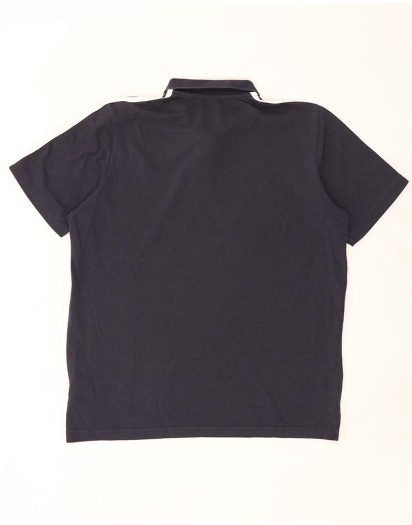 Polo Adidas da uomo media in cotone blu navy