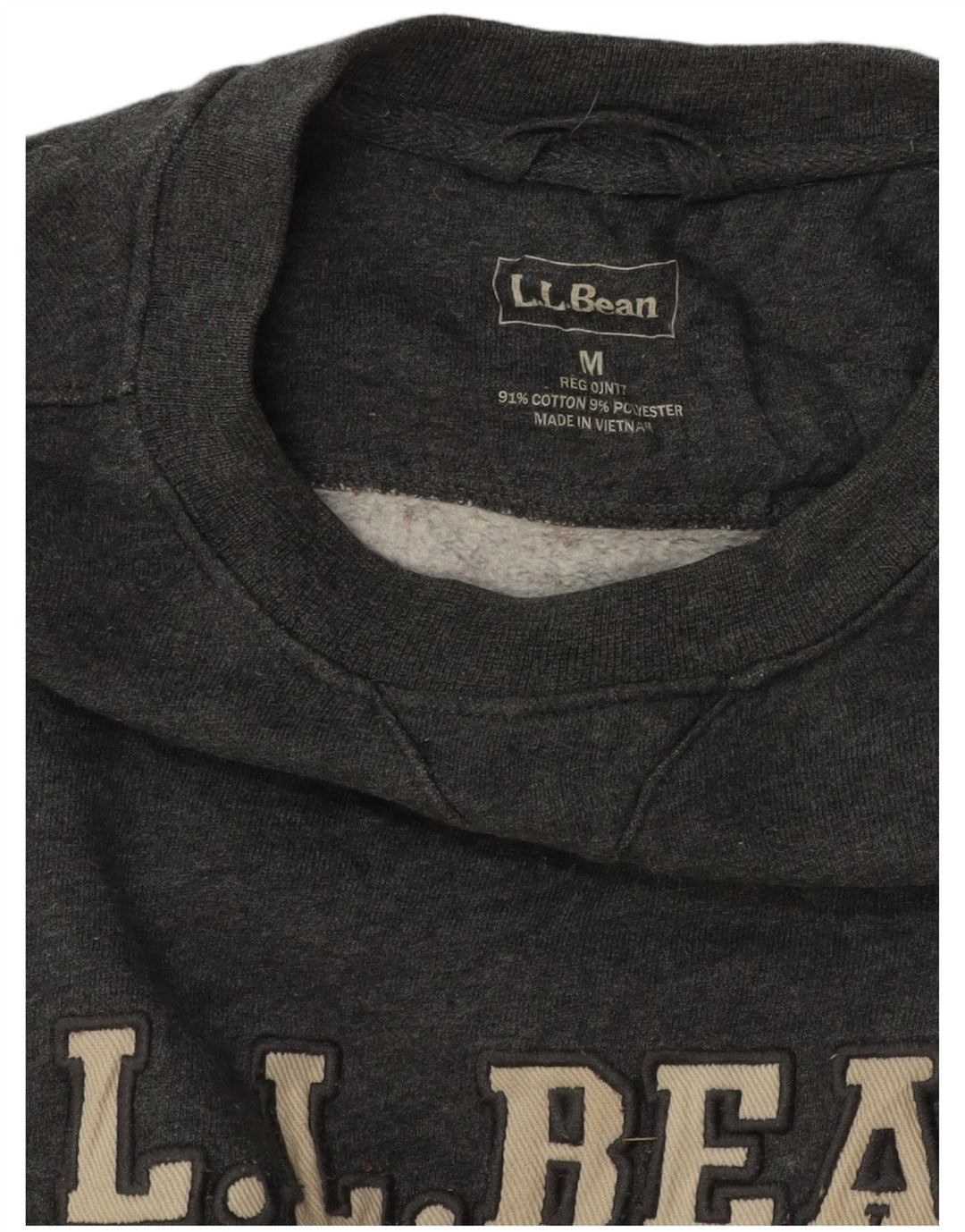 L.L.BEAN Grafisk sweatshirt til mænd mellemgrå bomuld