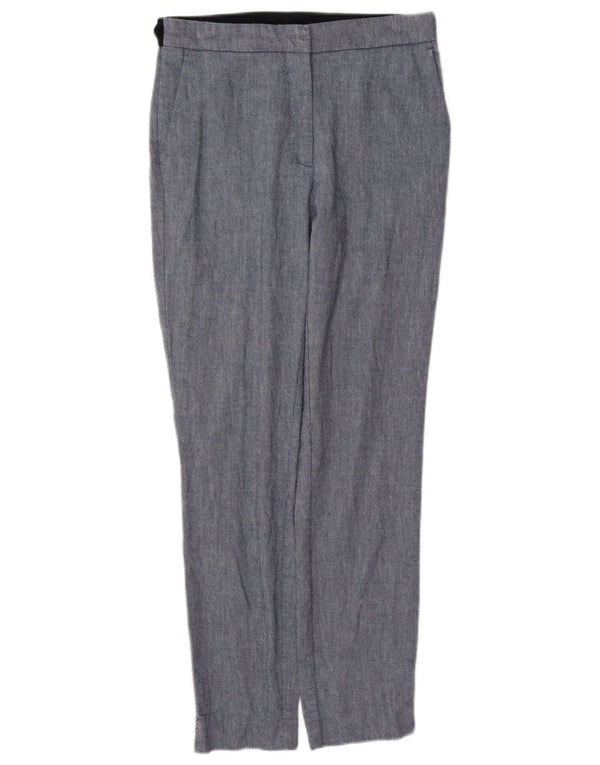 Zara Womens Straight Chino Trousers Medium W28 L27 Blue Cotton