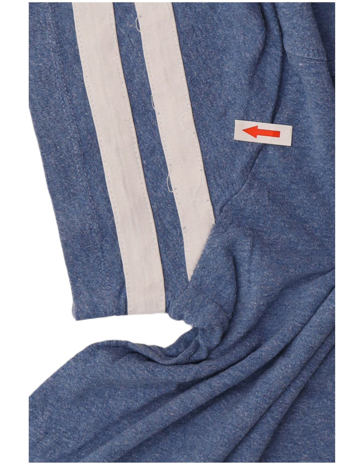 Superdry Homme T-Shirt Top Bleu Moyen Flecked Cotton