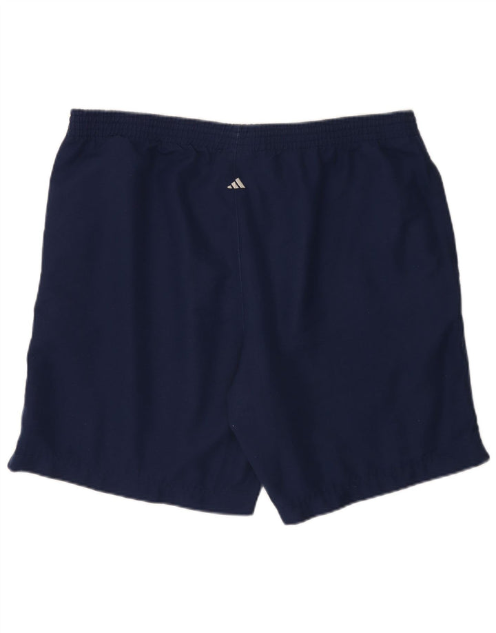 Pantaloncini sportivi da uomo Adidas Large blu navy in poliestere