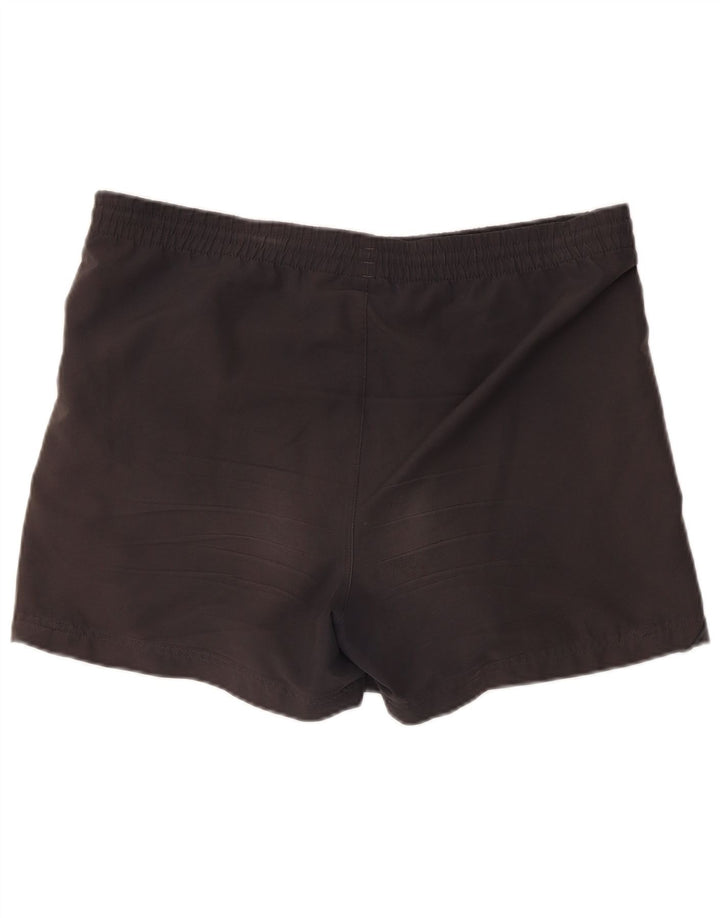 Pantaloncini sportivi Adidas da uomo in poliestere grigio medio