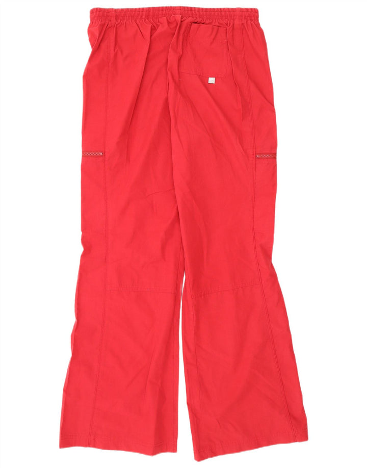 Nike Womens Cargo Tracksuit Trousers UK 14/16 Large Red Polyester
