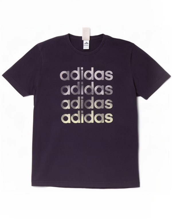 Adidas Mens Graphic T-Shirt Top Large Navy Blue Cotton