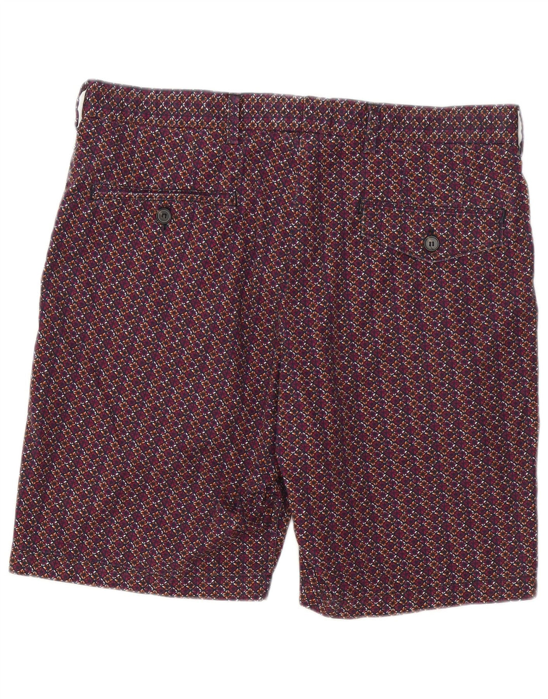 French Connection Mens Chino Shorts W34 Large Multicoloured Geometric