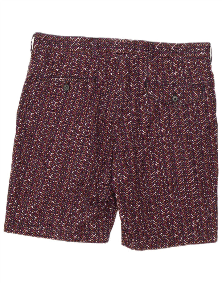 French Connection Mens Chino Shorts W34 Large Multicoloured Geometric