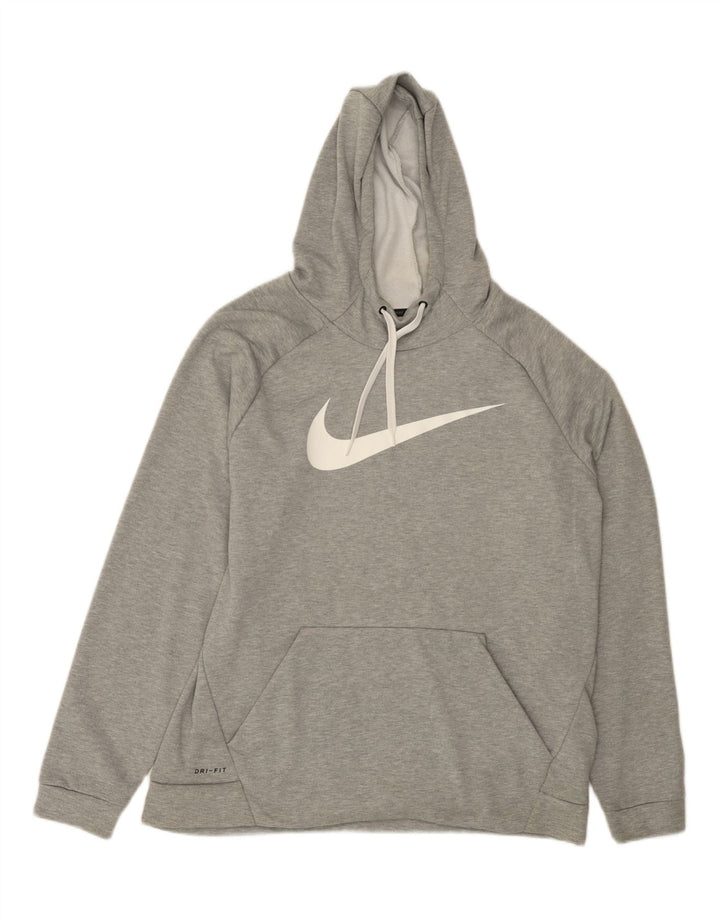 Nike Herren Graphic Hoodie Pullover XL Grau geflecktes Polyester