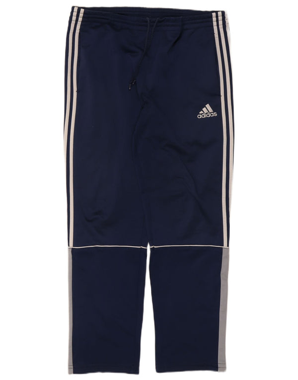 Adidas Mens Tracksuit Trousers UK 36/38 Small Navy Blue Colourblock