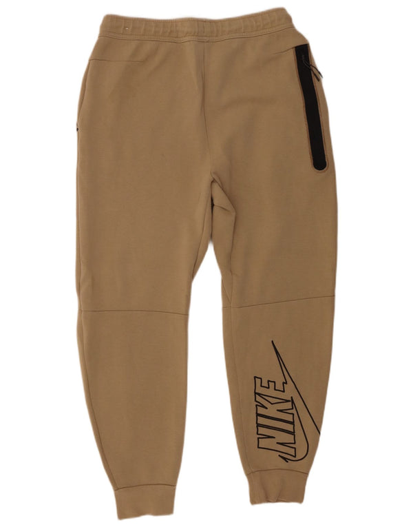 Nike Mens Tracksuit Trousers Joggers Medium  Beige Cotton