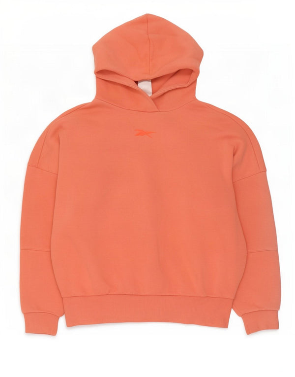 Maglione con cappuccio oversize da donna Reebok UK 4/6 XS Arancione Cotone