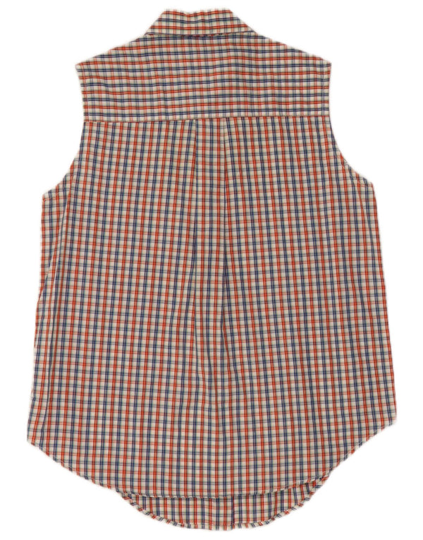 chemise sans manches femme vintage UK 16 Grand chèque multicolore
