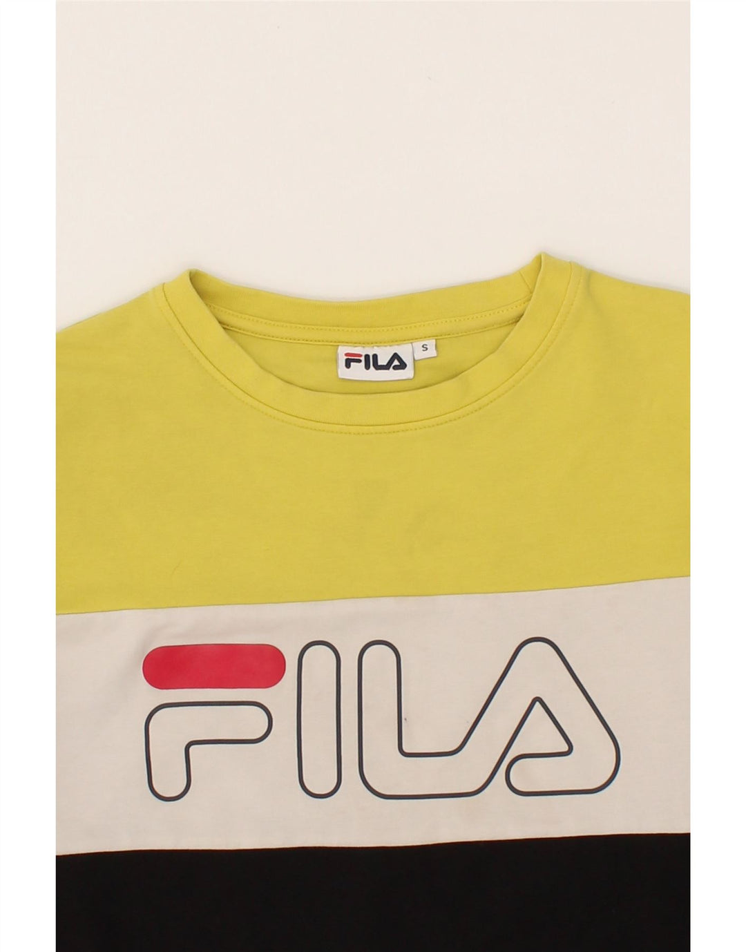 FILA Womens Graphic Sweatshirt Jumper UK 10 Small Multicoloured Vintage Fila and Second-Hand Fila from Messina Hembry 