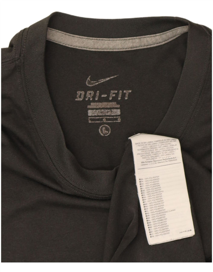 T-shirt Nike Dri Fit da uomo, grande, in poliestere grigio
