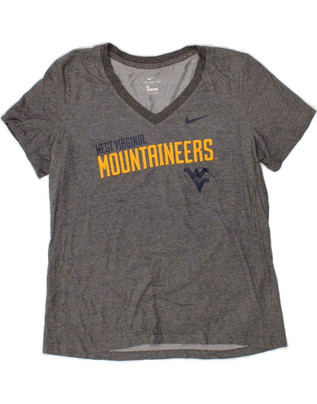 NIKE Womens Graphic T-Shirt Top UK 14 Medium Grey Vintage Nike and Second-Hand Nike from Messina Hembry 