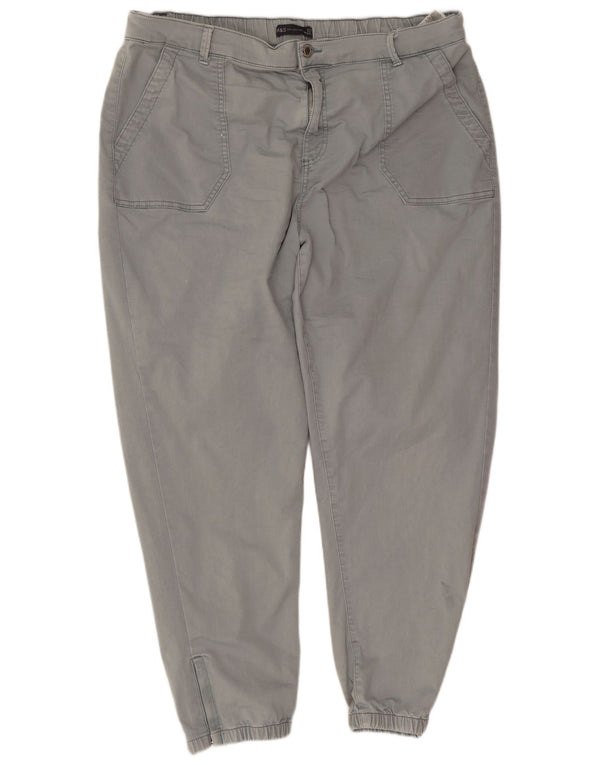 Marks & Spencer Γυναικείο Slim Cropped Παντελόνι UK 20 2XL W40 L26 Blue Cotton