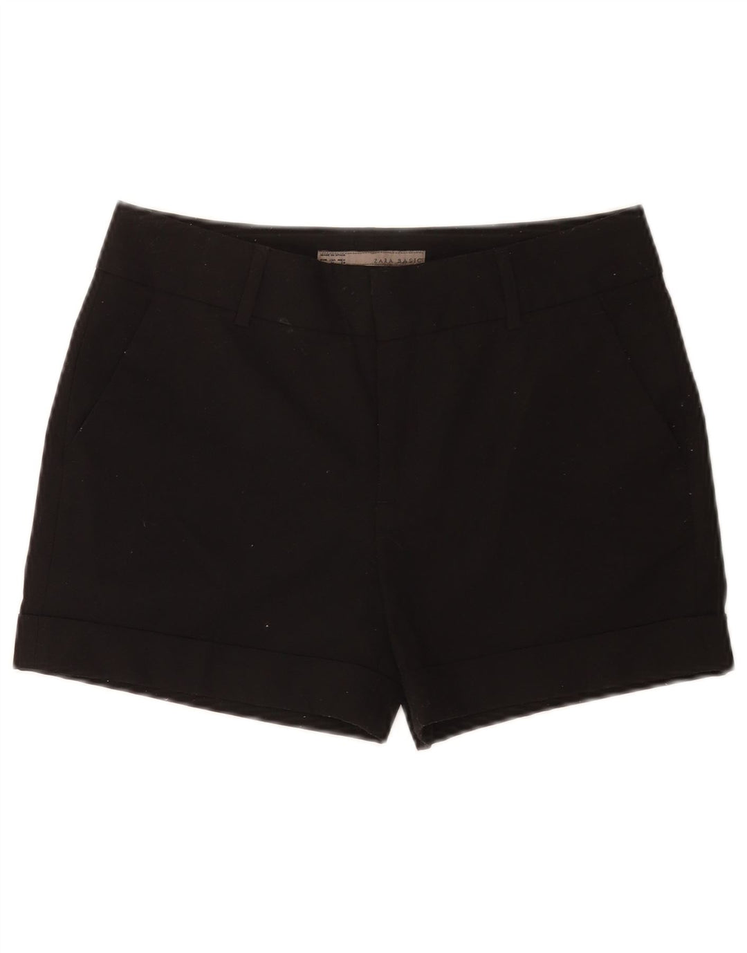 Zara Womens Chino Shorts Medium W28 Black Polyester
