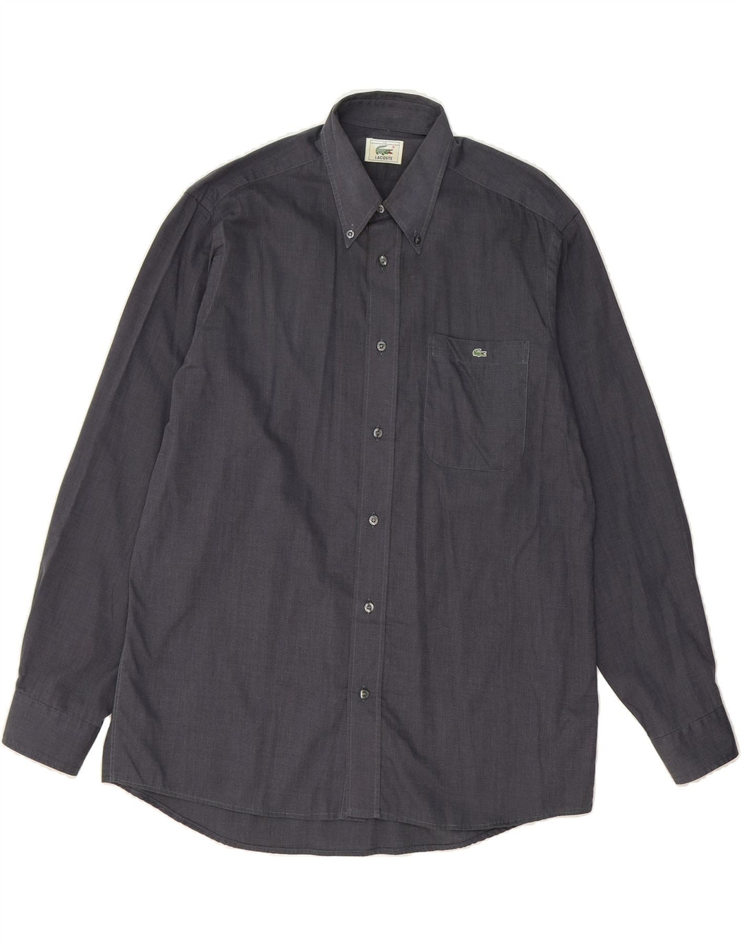 LACOSTE Mens Shirt Size 40 Medium Grey Cotton Vintage Lacoste and Second-Hand Lacoste from Messina Hembry 