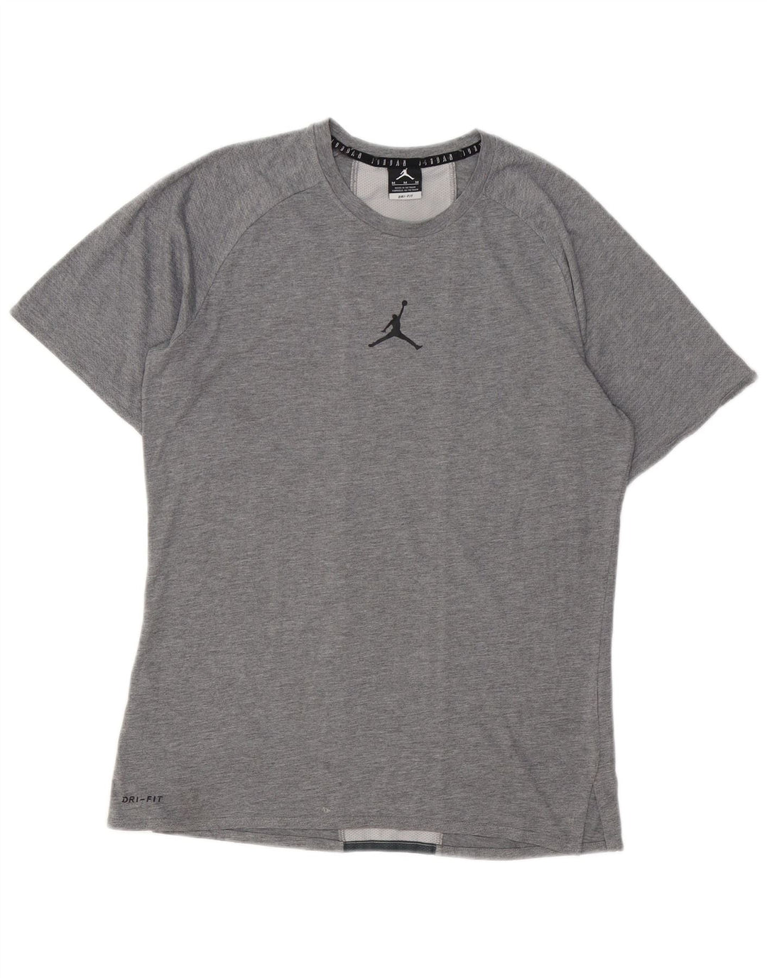 Jordan Mens Graphic T-Shirt Top Medium Grey Colourblock