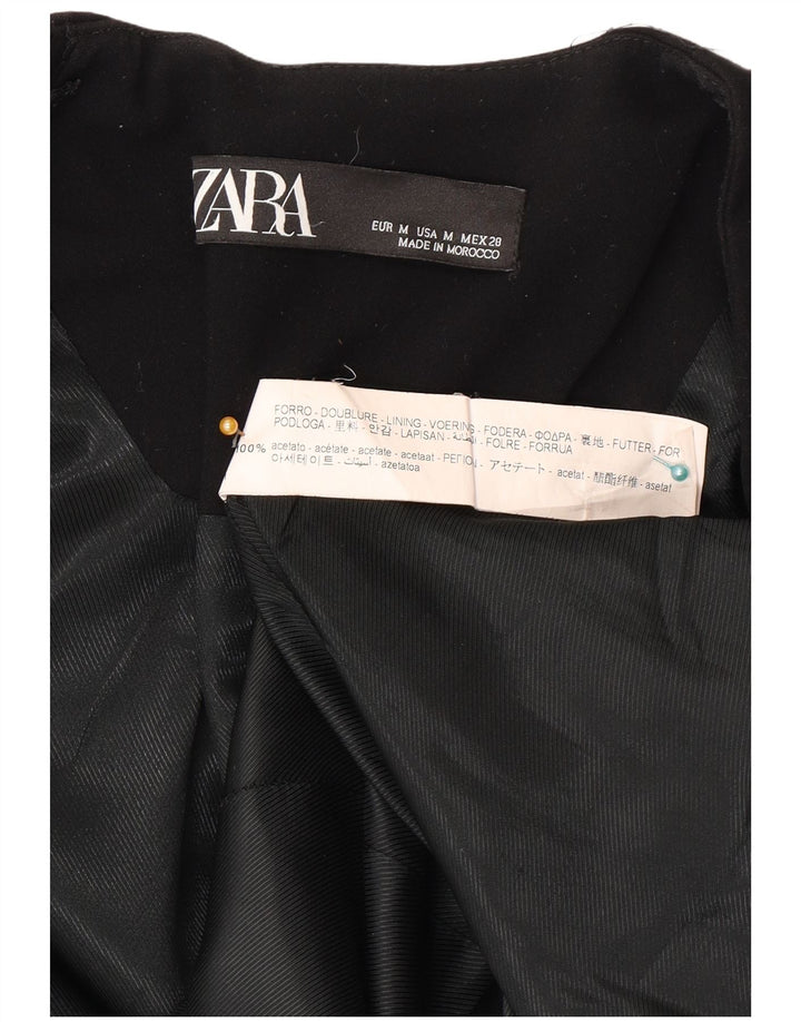 Zara Womens Blazer Jacket UK 12 Medium Black