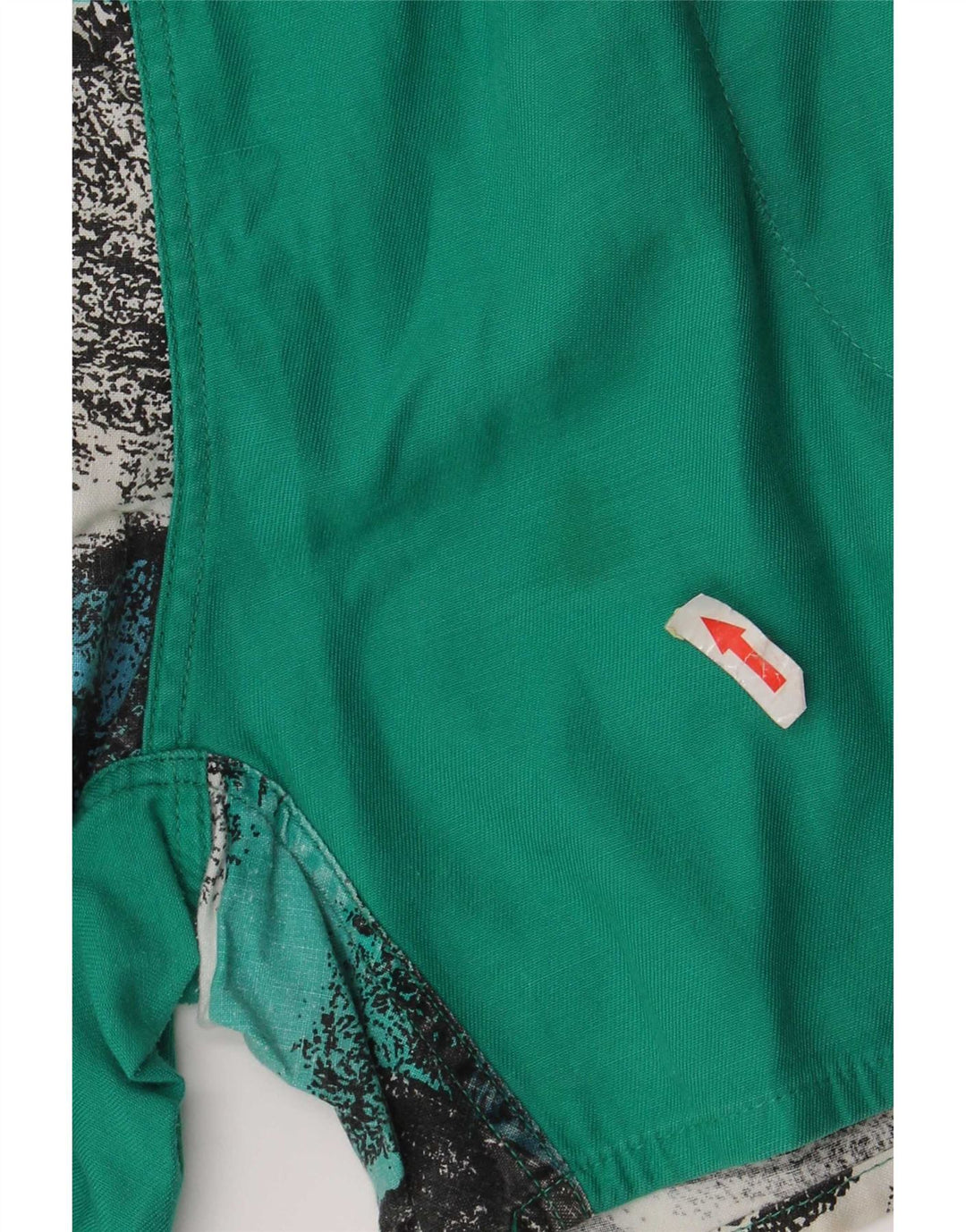 Vintage Mens Swimming Shorts Small Multicoloured Tie Dye Cotton