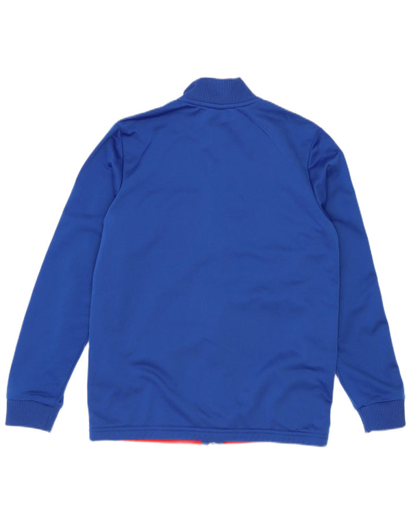 Giacca da tuta da ragazzo Adidas 11-12 anni in poliestere color block blu