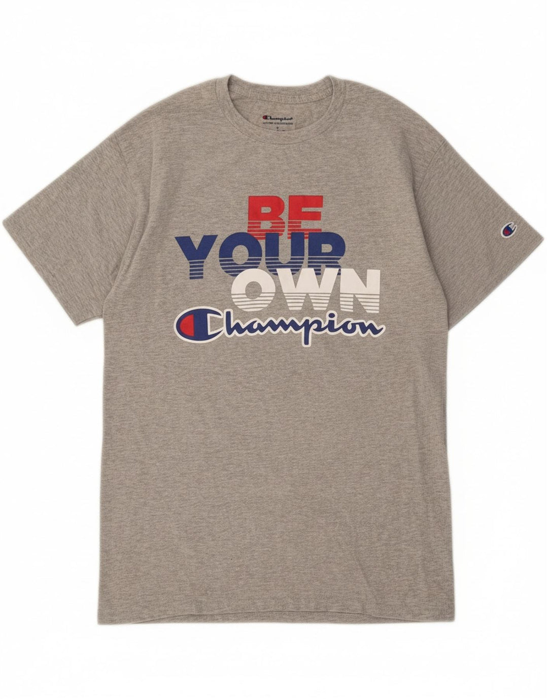 CHAMPION Mens Graphic T-Shirt Top Medium Grey Cotton Vintage Champion and Second-Hand Champion from Messina Hembry 