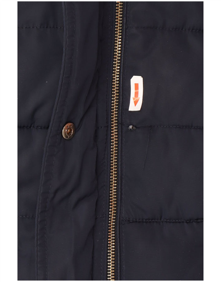 Monsoon Womens Polstret Gilet UK 14 Medium Navy Blue Polyester
