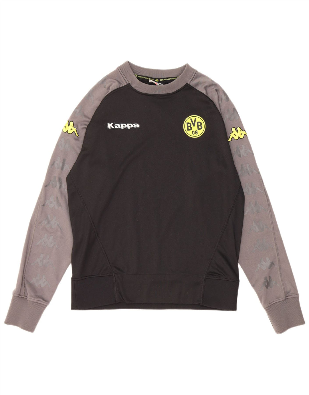 Kappa Herre BVB Dortmund Graphic Sweatshirt Jumper Medium Sort Colourblock