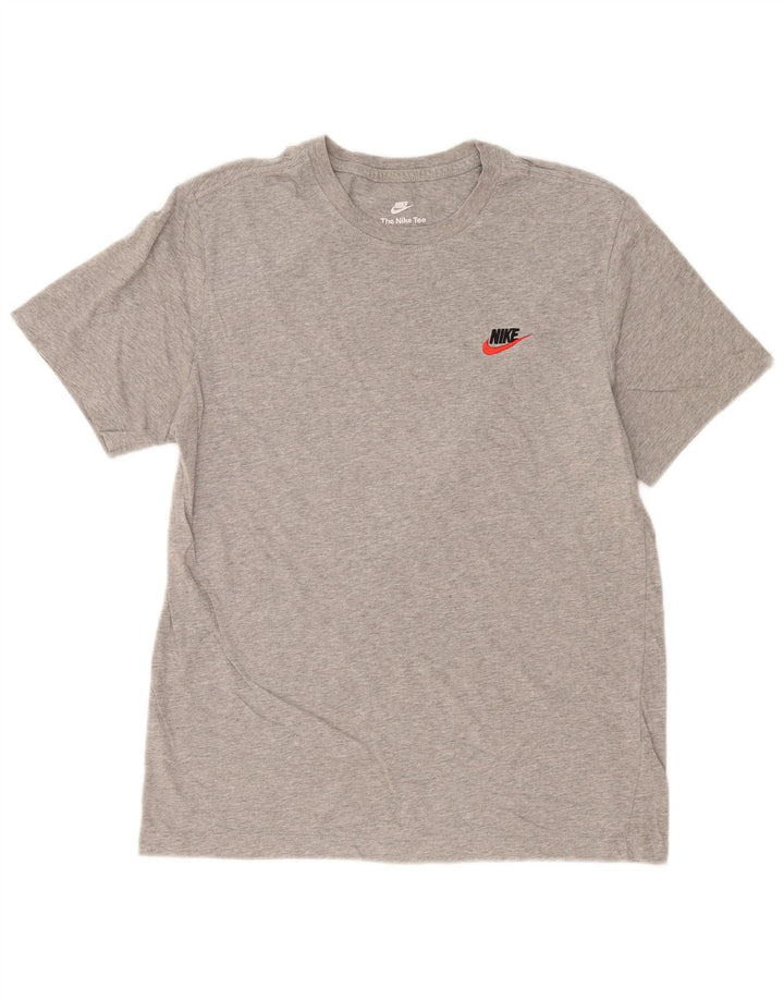 Nike Mens The Tee T-Shirt Top Medium Grey Cotton