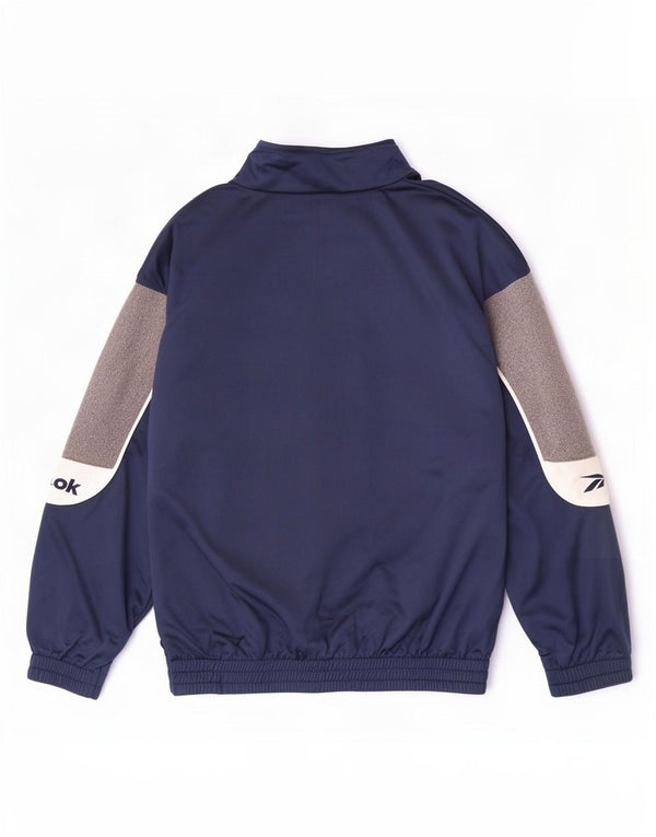 Giacca Reebok da uomo con grafica grafica, piccola, color block blu navy