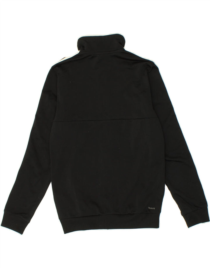 ADIDAS Boys Climalite Tracksuit Top Jacket 11-12 Years Black Polyester Vintage Adidas and Second-Hand Adidas from Messina Hembry 
