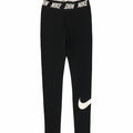 NIKE Womens Graphic Leggings UK 8 Small  Black Cotton