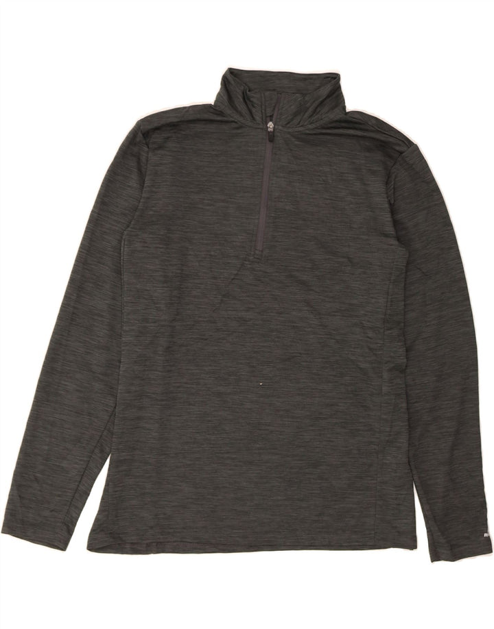 RUSSELL ATHLETIC Mens Zip Neck Pullover Tracksuit Top Large Grey Flecked Vintage Russell Athletic and Second-Hand Russell Athletic from Messina Hembry 
