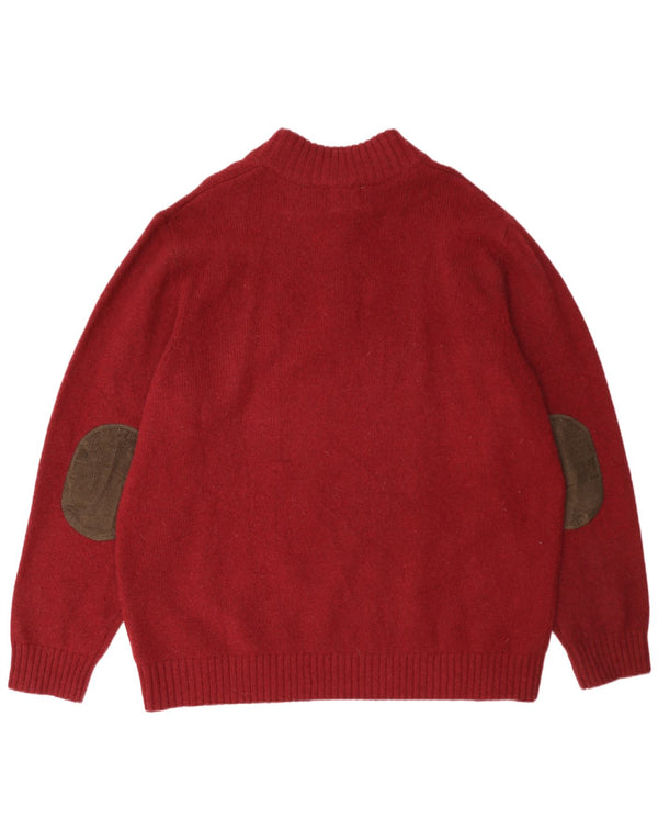 Maglione da uomo con collo con zip L.L.Bean 2XL lana bordeaux