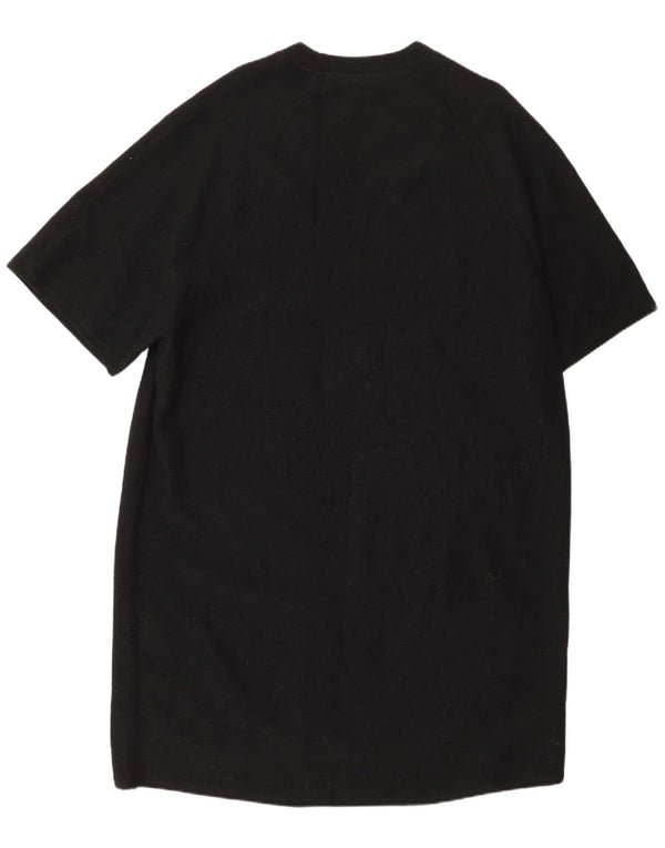 Cos Robe pull surdimensionnée à manches courtes pour femme UK 10 Petite laine noire
