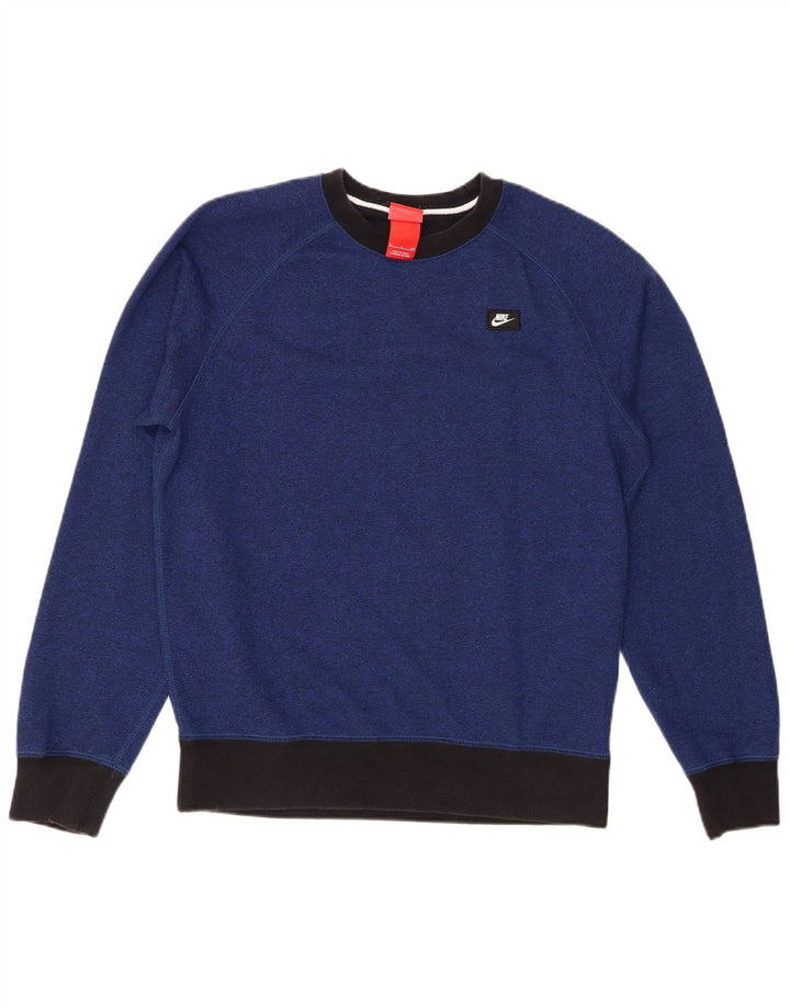 NIKE Mens Full Tracksuit Small  Navy Blue Colourblock Cotton