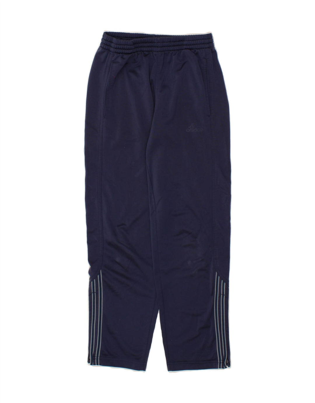 ADIDAS Boys Tracksuit Trousers 11-12 Years Navy Blue Polyester Vintage Adidas and Second-Hand Adidas from Messina Hembry 