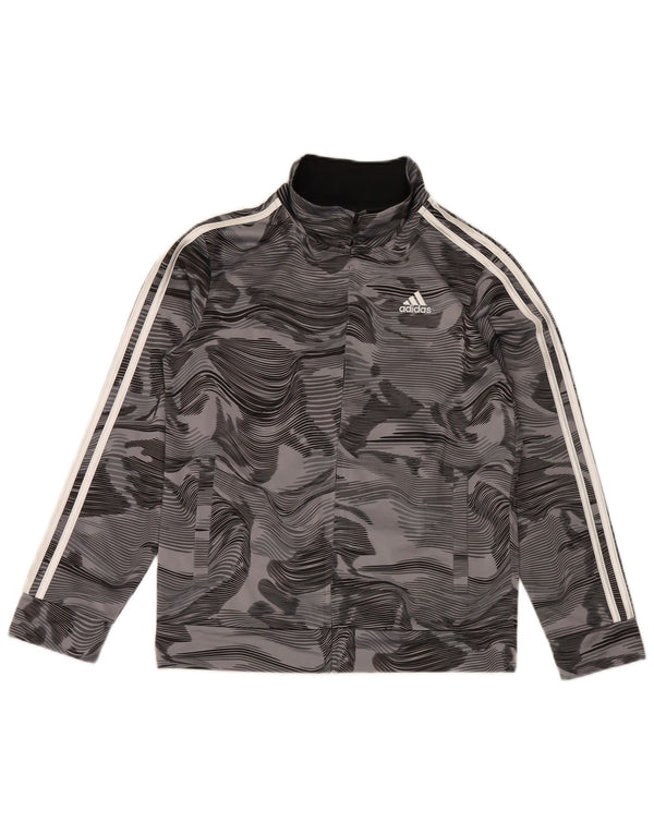 Jachetă pentru trening Adidas pentru băieți 14-15 ani, mare, gri camuflaj