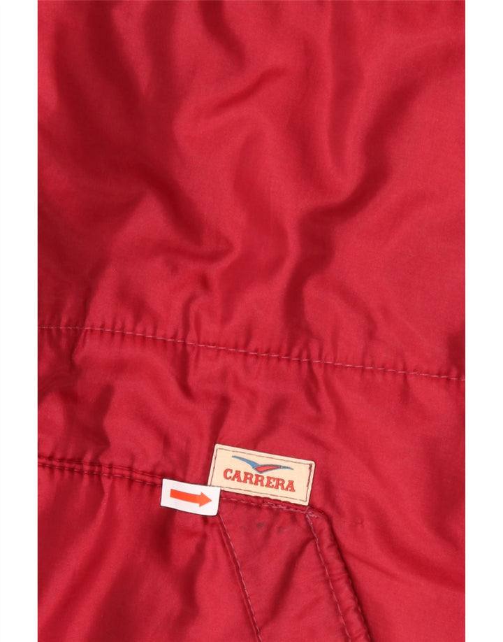 CARRERA Mens Padded Jacket UK 38 Medium Red Polyamide Vintage Carrera and Second-Hand Carrera from Messina Hembry 