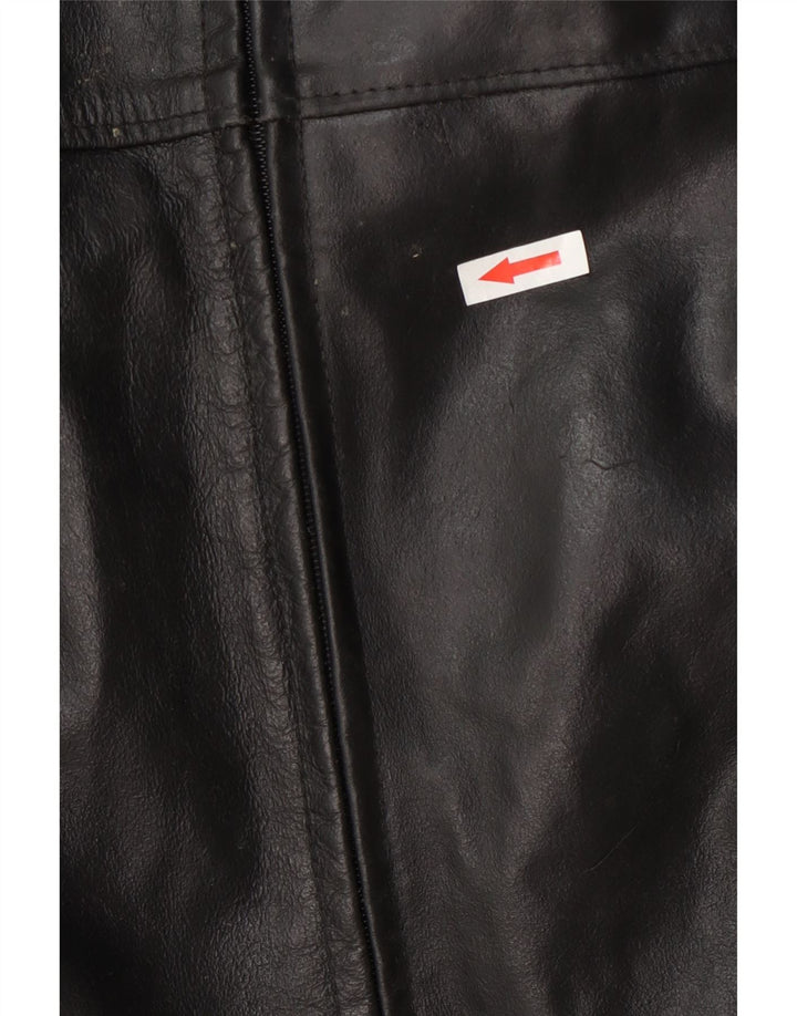 Vintage Herren Lederjacke UK 40 Large Schwarz
