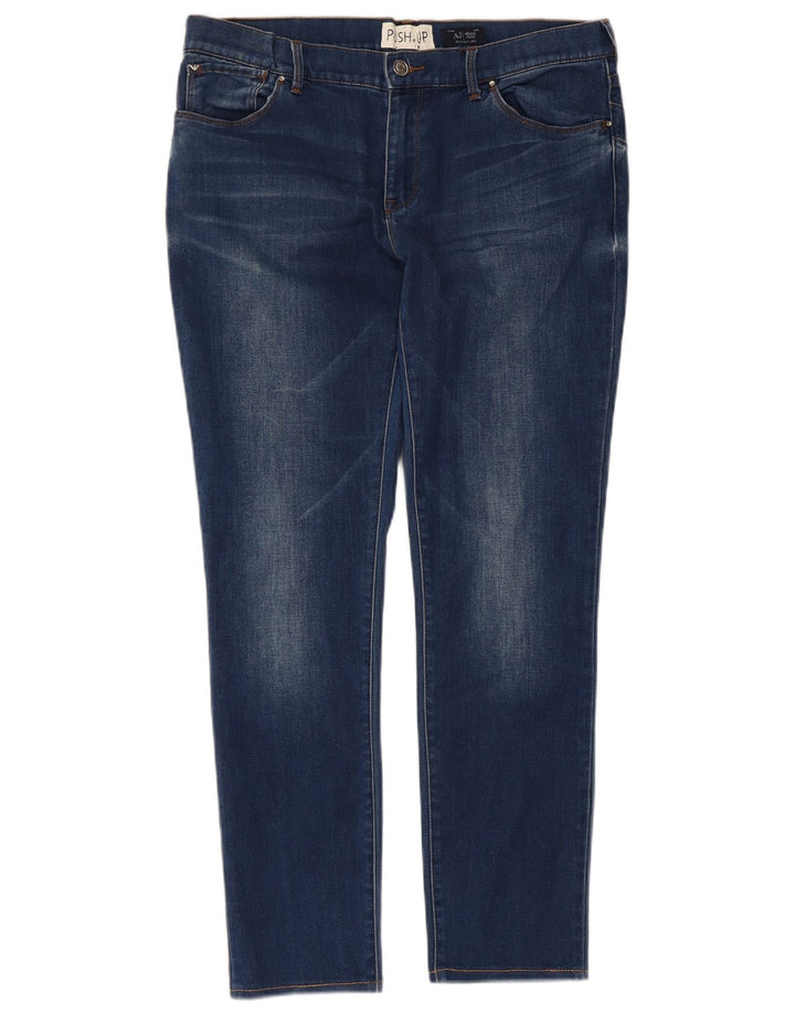 Armani Womens Slim Jeans W31 L27 Blue Cotton