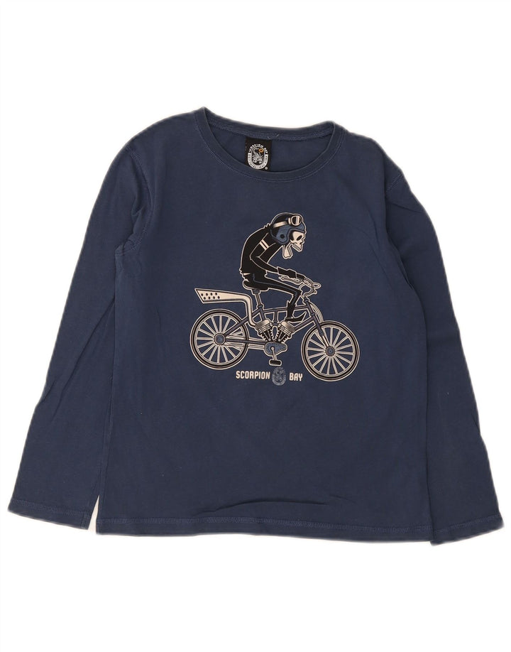 Scorpion Bay Boys Graphic Top Long Sleeve 9-10 Years Medium Navy Blue