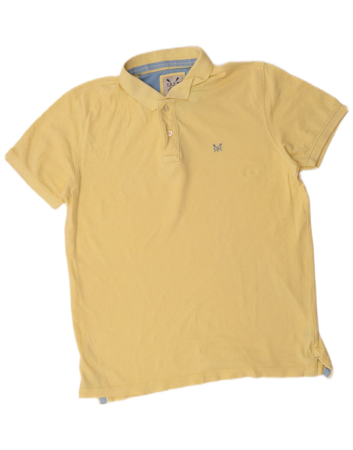 Crew Clothing Mens Polo Shirt Medium Yellow Cotton