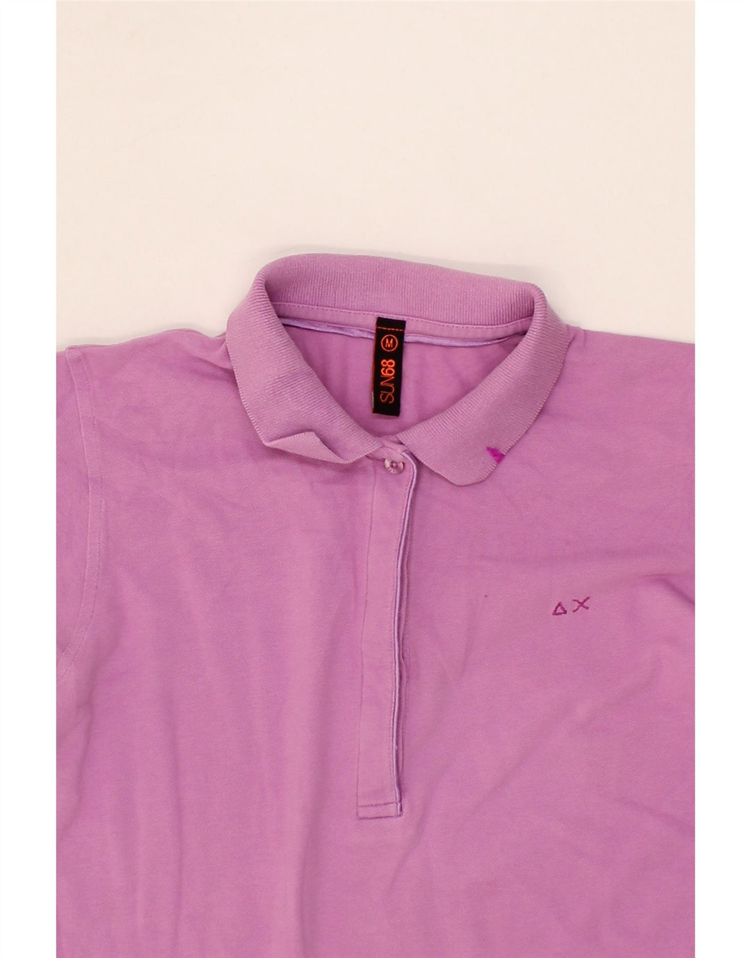 SUN68 Womens Polo Shirt UK 12 Medium Pink Cotton Vintage Sun68 and Second-Hand Sun68 from Messina Hembry 