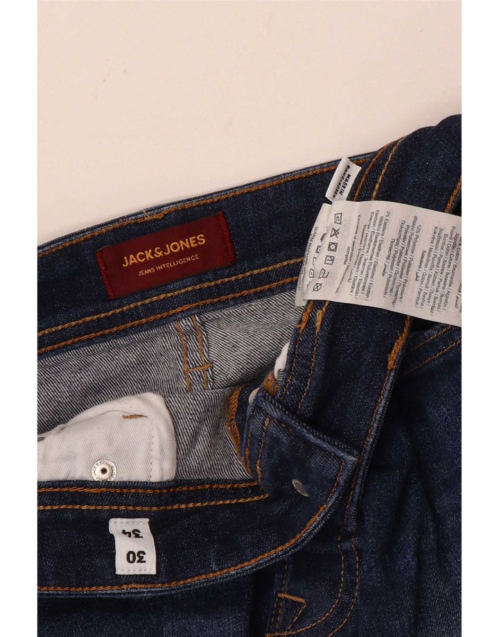 Jack & Jones Mens Slim Jeans W30 L34 Blue Cotton