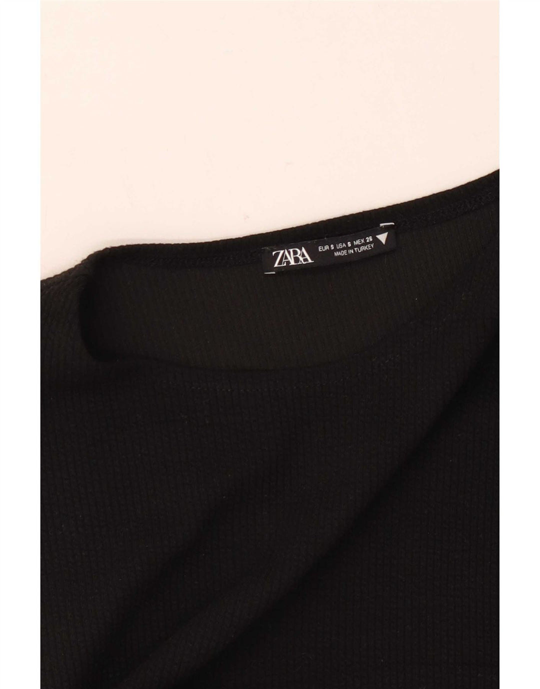 Zara Damen Crop Vest Top UK 8 Small Schwarz