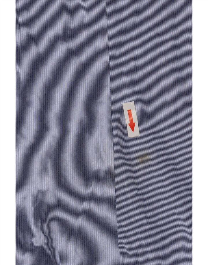 Camisa masculina Roberto Cavalli tamanho 39 risca de giz azul médio