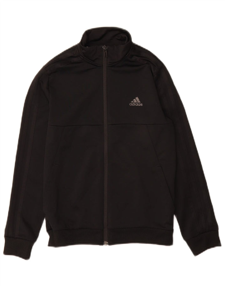 Adidas Jungen Climalite Trainingsanzug Top Jacke 9-10 Jahre Schwarz Polyester