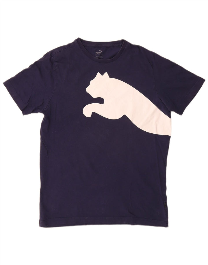 Puma Herren T-Shirt mit Grafik, mittelgroß, Marineblau